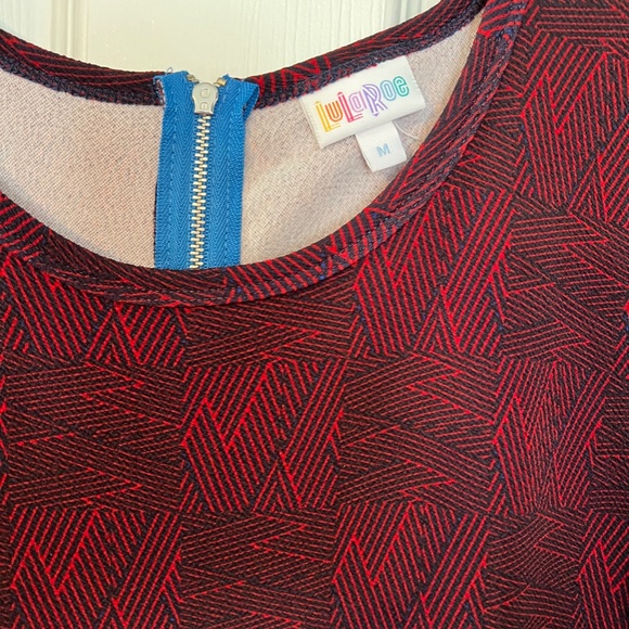 Lularoe Amelia red plaid dress Size Medium - Picture 2 of 3